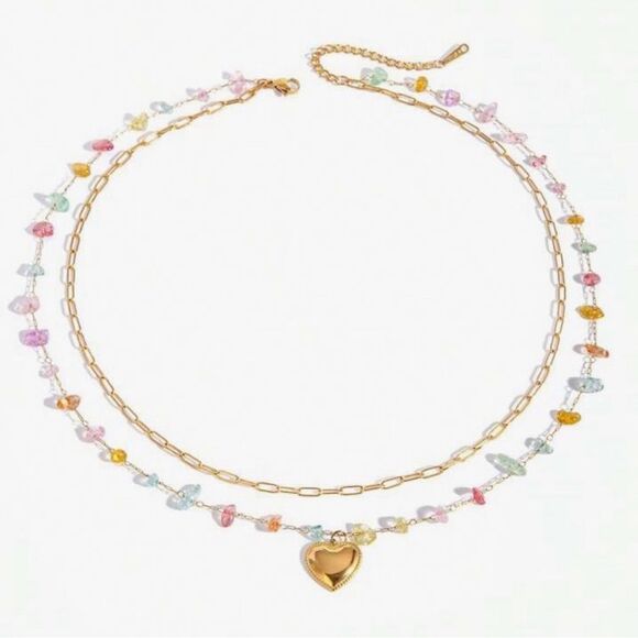 Anthropologie Jewelry - Boho crystal necklace N613